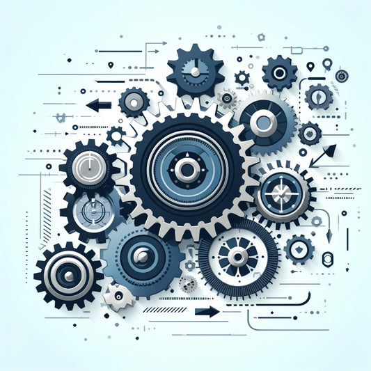 process optimization tile containing a variety of gears